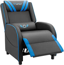 The videos below demonstrate how to reupholster a recliner chair and create slipcovers for your recliner. Amazon Com Jummico Gaming Recliner Chair Pu Leather Single Recliner Sofa Adjustable Modern Living Room Recliners Home Theater Recliner Seat Blue Kitchen Dining