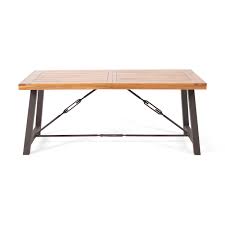 Shop dining room tables and other modern, antique and vintage tables from the world's best furniture dealers. Jace Modern Industrial Dining Table Teak Rustic Metal Walmart Com Walmart Com