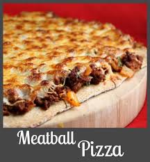 Meatball Pizza Recipe Meatball Pizza Recipes Food