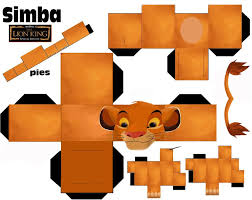 Love is war) built papercraft. Simba Cubeecraft By Vaniakorn5 On Deviantart Paper Toy Disney Paper Animals Origami Lion