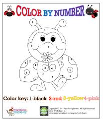 Color By Number Ladybug Worksheet For Kids Colorful Worksheets Are The Best Way To Make Worksheets For Kids Counting Activities Preschool Preschool Worksheets