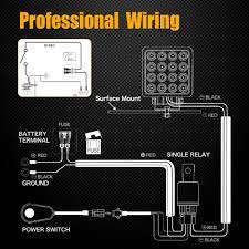 Wiring diagram cree light bar wiring harness diagram for. 22 Off 300w 12v 40a 9ft Offroad Driving Led Light Bar Wiring Harness With Fuse Relay On Off Switch For Light Bar Fog Lights Atv Suv Jeep Pickup Yitamotor