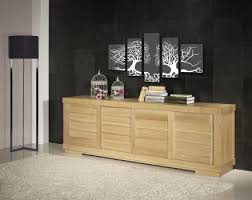 Buffet moderne 160cm avec placards et tiroirs davina. Buffet 4 Portes Coulissantes Realise En Chene Massif De Style Contemporain Vintage