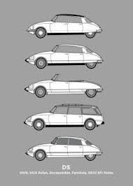 Citroen Ds19 Decapotable Ds Pallas 1970s 1955 Safari Break Cars Graphic Art Monotone Classic Cars Classic Cars Vintage Vintage Cars
