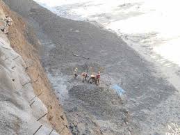 This photograph provided by indo tibetan border police (itbp) shows itbp personnel after a portion of nanda devi glacier broke off, uttarakhand, india, february 7, 2021. 0yqrrhz73tidbm