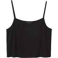 Monki Panda Singlet Black Crop Top Tank Strappy Tank Tops Monki