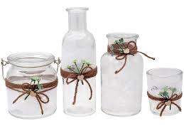 Weinglasringe als tischdeko bei der hochzeit. Vasen Kerzenhalter Windlicht Tischdeko Hochzeit Vintage Spitze Deko 4er Set Emma