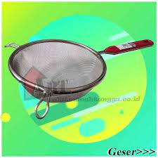 Saringan Stainless 14cm Gagang Merah Gagang Saringan Teh Merah