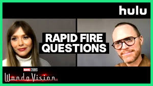 Hulu Rapid Fire Questions Elizabeth Olsen Paul Bettany Wandavision Facebook