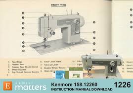 The robustness of the features of this sewing machine by kenmore earned it a place on this a straight and zigzag stitch only electronic sewing machine that does it job with confidence and certainty. Kenmore 1226 158 12260 Zigzag Sewing Machine Instruction Etsy