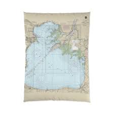 Lake St Clair Nautical Chart Comforter Chart Mugs