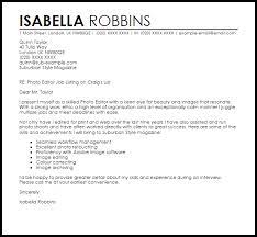 Photo Editor Cover Letter Sample Cover Letter Templates Examples