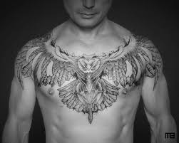 Black And White Eagle Chest Tattoo Tattoo Pics With Images Badass Tattoos Tattoos Chest Piece Tattoos