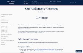 Browse the user profile and get inspired. Our Audience Coverage Our World In Data