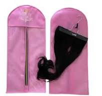 25'' Hair Extensions Bag pink Wig Storage Bag Dust Proof Custom Luxury  Satin Drawstring Bag Wig Storage Cover