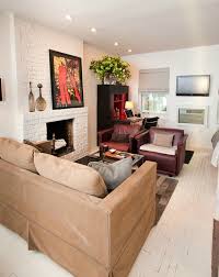 The television screen is installed on this wall. Tv In Small Living Room Novocom Top