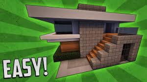 How To Build A Small Modern House In Minecraft Step By Step Easy Minecraft How To Build A Small Modern House Tutorial 4 Small Modern Home Minecraft Modern Minecraft House Tutorials