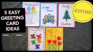 This can be a chore for the children… so why not make it a little more fun and creative by making your thank you cards? 5 Very Easy Greeting Card Making Ideas Handmade Greeting Cards Summer Crafts Youtube