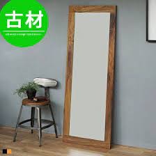 楽天市場 全身鏡 大 全身 鏡 ミラー 大型 アンティーク ビンテージ ヴィンテージ 全身ミラー 姿見 スタンドミラー ジャンボミラー 木製 無垢材 古材 天然木 木 男前 西海岸 ブルックリン シンプル カフェ風 高級感 おしゃれ 立て掛け 幅90cm 90幅 90cm幅 高さ180cm 家具