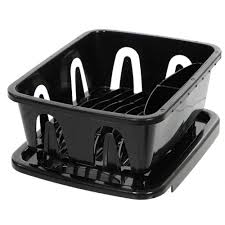 Drain tray snaps onto rack for convenient storage when not in use. Direcsource Black Rv Dish Drainer Camping World