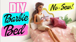 In this video you'll learn to make a. Diy How To Make A Bed For Barbie Dolls No Sew Youtube