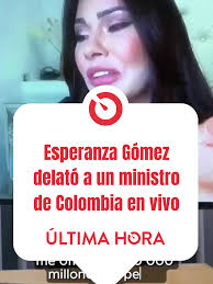 #viral “En la última propuesta me ofrecieron 10 mil millones de pesos por  irme a la cama con el personaje. Es un ministro de algo en Colombia":  Esperanza Gómez enciende polémica y delata a un presunto ...