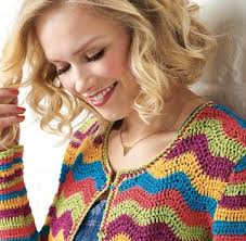 Chevron Cardigan pattern by Fran Morgan