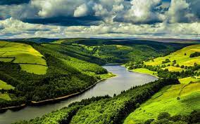 Uk River Fields Forest Clouds Nature Scenery Uk River Fields Forest Clouds Nature Scenery 2 Green Landscape Landscape Photography Nature Wallpaper