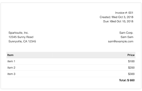 Get Simple Invoice Format Html Gif