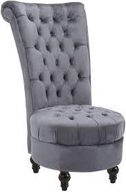 Soft Grey Royal Design High Back Armless Chair In 2021 Armless Chair Living Room Upholstered Accent Chairs Living Room Furniture Online