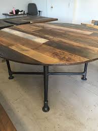 All wood are in an antique black rustic finish. Industrial Pipe Dining Table Novocom Top