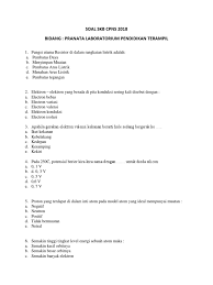 Check spelling or type a new query. Kisi Kisi Soal Pranata Laboratorium Pendidikan Terampil Jawabanku Id