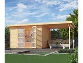 Weka Massivholzgartenhaus Mit Flachdach Und Anbau Grau Massivholz Tchibo Products Anbau Flachdach Grau Flachdach Gartenhaus Gartenhaus Flachdach