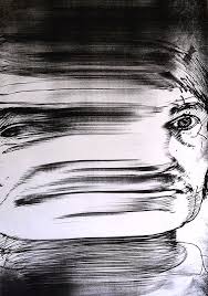 Distortion of the image or photo, effect of the curved mirror online. Distorted Self Portrait Painting By Richard Tuvey