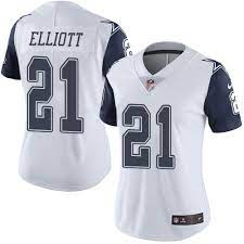 Women S Nike Dallas Cowboys 21 Ezekiel Elliott Limited White Rush Nfl Jersey