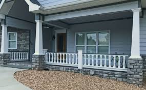 This was a screen porch that had floor to ceiling height screens. Robust Cedar Porch Railing System For Your Traditional Front Porch