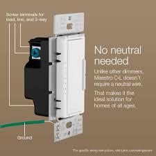 By pushing the dimmer switch button repeatedly, you can toggle between on, off and the various brightness. Lutron Maestro C L Dimmer Switch Macl 153m Wh White Kings Outdoor Lighting