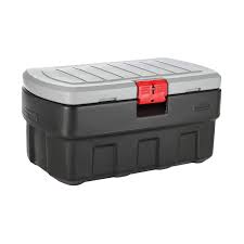 Storage trunks are the perfect alternatives when you want to securely store your items. Rubbermaid 35 Gallon Action Packer Lockable Latch Storage Box Container Black Walmart Com Walmart Com