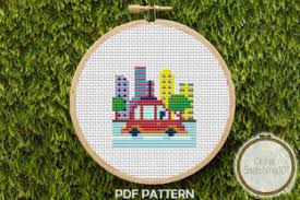 6.43 x 5.71 inches or 16.33 x 14.51 cm 16. Driving Car Scene Modern Cross Stitch Graphic By Crossstitching101 Creative Fabrica