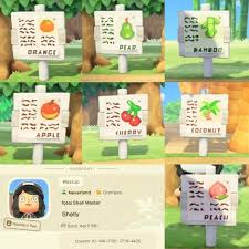 Fruit Signs A Little Touch For Your Orchards Ac Newhorizons Animal Crossing Animal Crossing 3ds Animal Crossing Qr