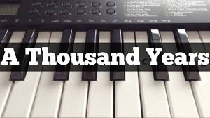 In addition to making it easier to play the piano, fingered piano music also makes it easier to learn how to read music notation. A Thousand Years Christina Perri Easy Keyboard Tutorial With Notes Right Hand Youtube