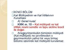 Yani siz diyelimki 5.000 m2 bir arsa üzerinde 100 eşit daireden oluşan bir sitede 1 daire aldınız, yani sitenin 1/100ü sizin ise, 5.000 m2 arsanın 1/100ü. Tanmaz Mlkiyetinin Zel Bir Tr Olarak Kat Mlkyet