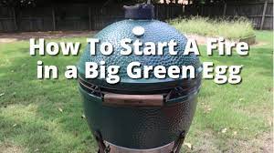 How To Build A Fire In The Big Green Egg How To Light The Big Green Egg Youtube