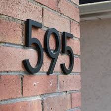 Modern House Number Aluminum Modern Font Number Three 3 In Bronze Modern House Number House Numbers Metal House Numbers