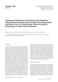 All of coupon codes are verified and tested today! Pdf Changes In Biomarkers Of Exposure And Subjective Effects When Smokers Switch To Dual Use Of Cigarettes And Either Snus Or A Dissolvable Tobacco Product A Summary Of Three Clinical Studies