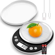 Koios kitchen scale, 11lb digital food scale weight grams and oz (usb rechargeable),.04oz/1g precise graduation for cooking baking, 6 weight units, easy clean waterproof tempered glass, black. 6 6lb Kitchen Scale With Usb Charging Cable