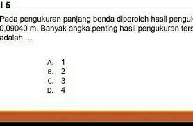 = 0,1 cm = 1 mm nst jangka sorong : Pada Pengukuran Panjang Benda Diperoleh Haasil Pengukuran 0 09040m Banyak Angka Penting Pengukuran Brainly Co Id
