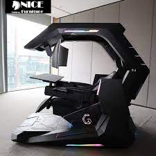 Comparison tables of the 20 best pc gaming chairs 5 pc gaming chair guide part iii: Nice Gaming Table And Chair Set Game Space Capsule Blue Dragon Gaming Chair Computer Table Internet Cafe Chair Zdzb Shopee Malaysia