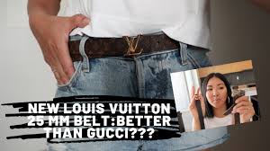 louis vuitton 25 mm belt try on sizing comparison to my gucci belt