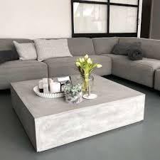 Beton Block Couchtisch Loungetisch Betongrau Couchtisch Lounge Tisch Couchtisch Modern